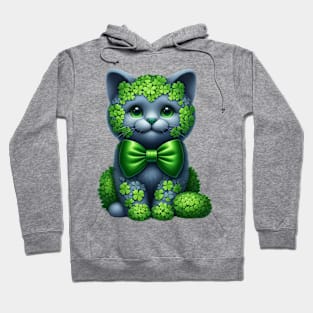 Clover Russian Blue Cat St Patricks Day Hoodie